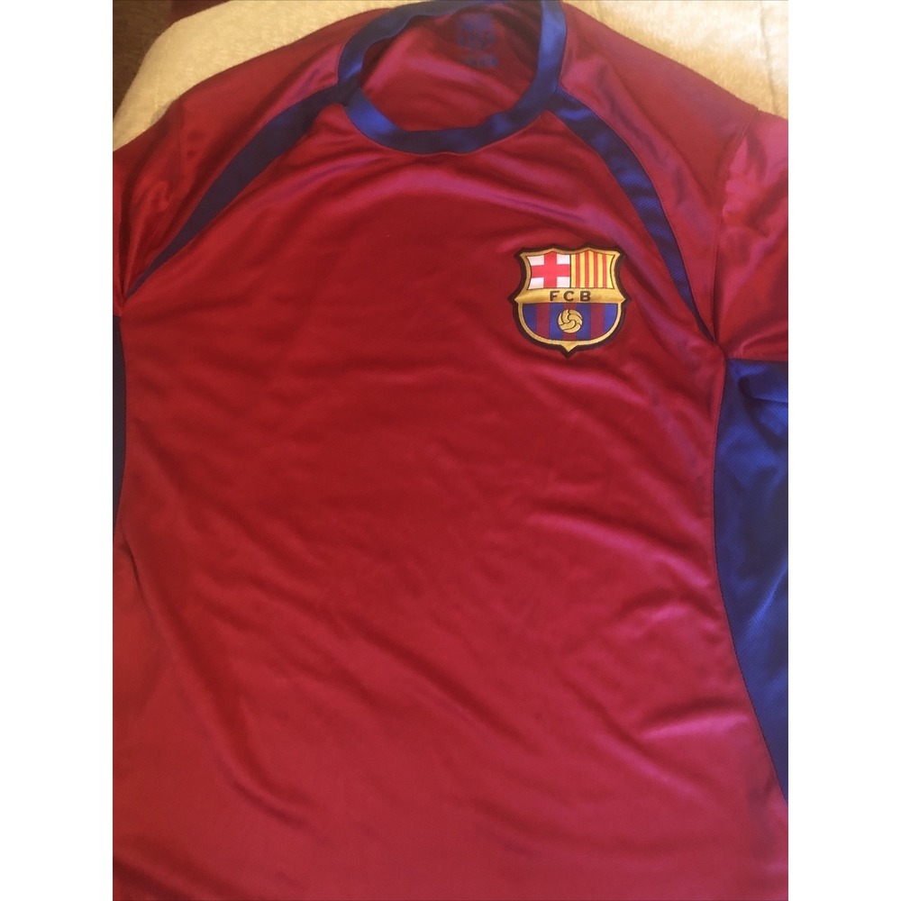 Soccer Football FCB jersey‎ Red Blue Medium Pre Owned Used